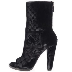 Balmain Open Toe Booties